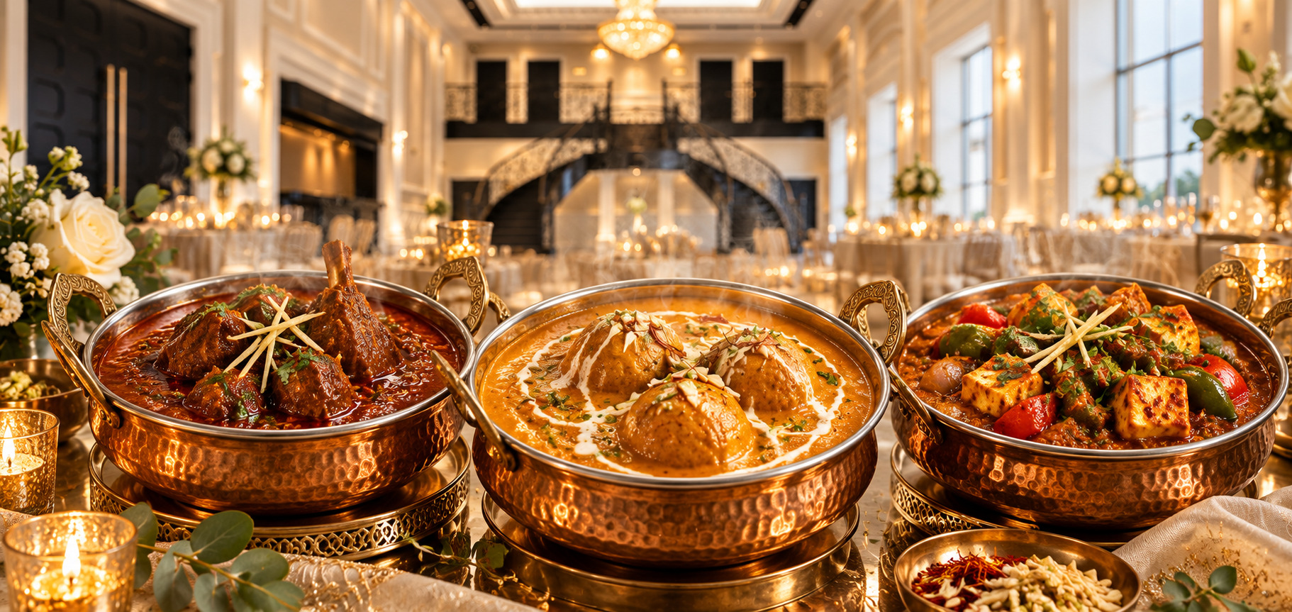 Grand royal Indian banquet feast spread