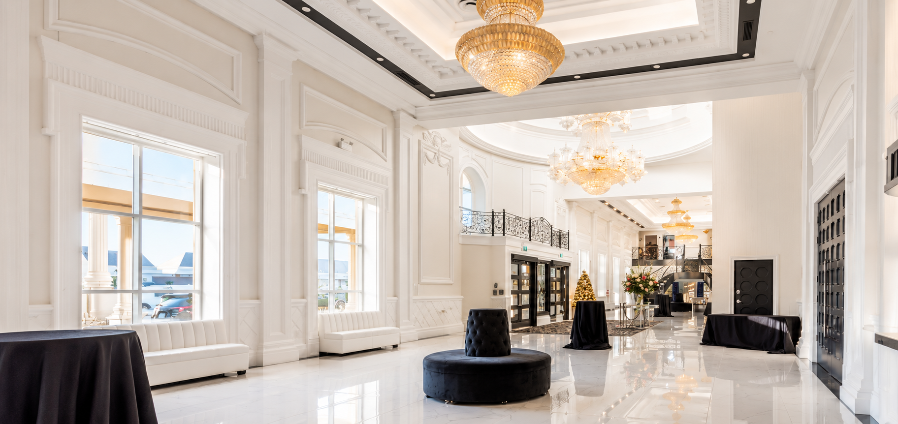 Dreams Convention Centre Grand Ballroom architectural pavilion with warm gold lighting