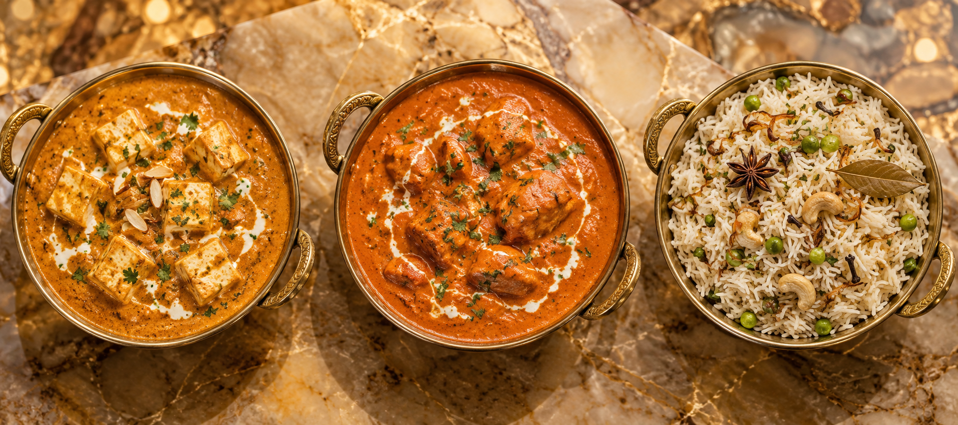 Grand royal Indian banquet feast spread